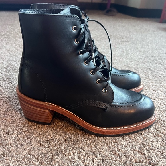Red Wing Clara Boot 3405 Women’s Heeled ankle height black burgundy leather 7B - Picture 13 of 13
